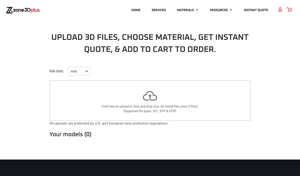 zone3Dplus Instant Quote System